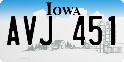 IA license plate AVJ451