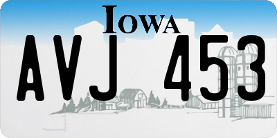 IA license plate AVJ453