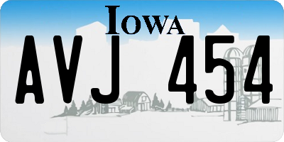IA license plate AVJ454
