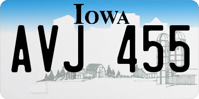 IA license plate AVJ455