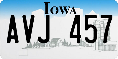 IA license plate AVJ457