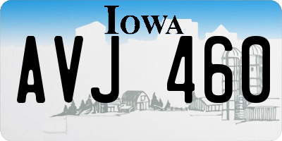 IA license plate AVJ460