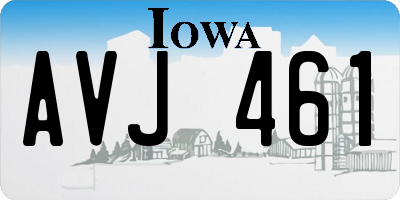 IA license plate AVJ461