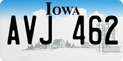 IA license plate AVJ462