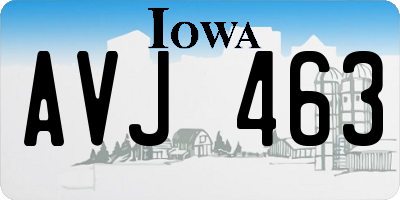IA license plate AVJ463