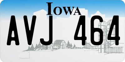 IA license plate AVJ464