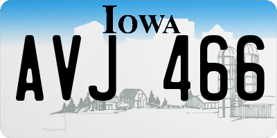IA license plate AVJ466