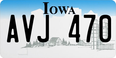 IA license plate AVJ470