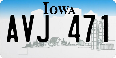 IA license plate AVJ471