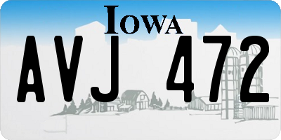 IA license plate AVJ472