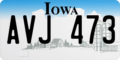 IA license plate AVJ473