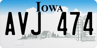 IA license plate AVJ474
