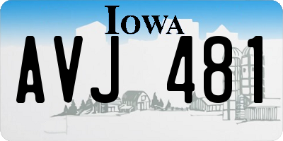 IA license plate AVJ481