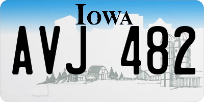 IA license plate AVJ482
