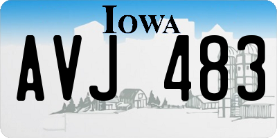 IA license plate AVJ483
