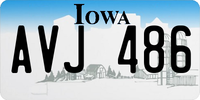 IA license plate AVJ486