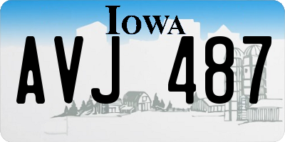 IA license plate AVJ487