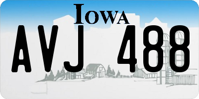 IA license plate AVJ488
