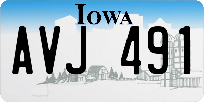 IA license plate AVJ491