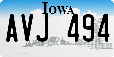IA license plate AVJ494