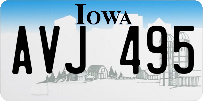 IA license plate AVJ495