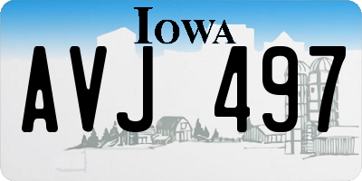 IA license plate AVJ497