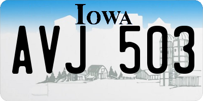 IA license plate AVJ503