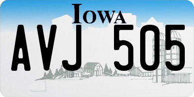 IA license plate AVJ505