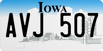 IA license plate AVJ507
