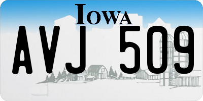 IA license plate AVJ509