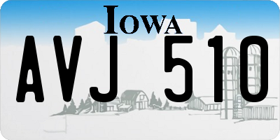 IA license plate AVJ510