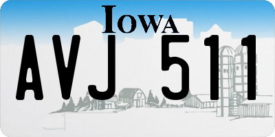IA license plate AVJ511