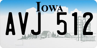 IA license plate AVJ512