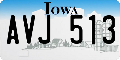 IA license plate AVJ513