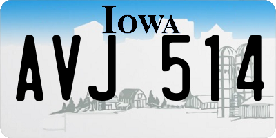 IA license plate AVJ514