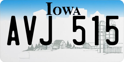 IA license plate AVJ515