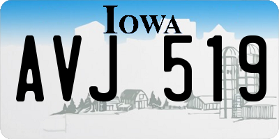 IA license plate AVJ519