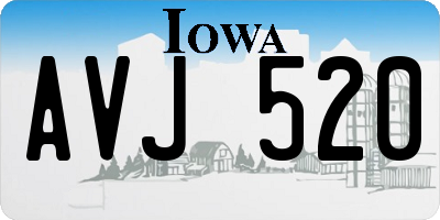 IA license plate AVJ520