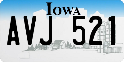 IA license plate AVJ521