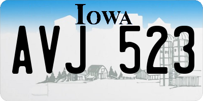 IA license plate AVJ523