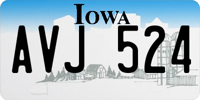 IA license plate AVJ524