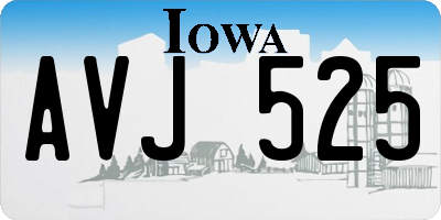 IA license plate AVJ525
