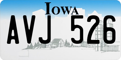 IA license plate AVJ526