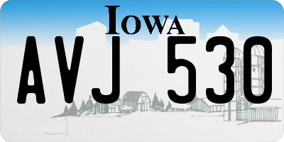 IA license plate AVJ530
