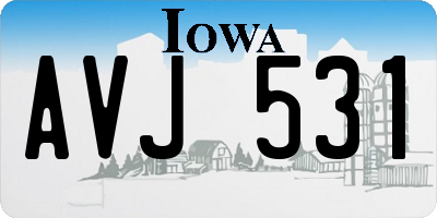 IA license plate AVJ531