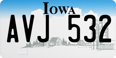 IA license plate AVJ532