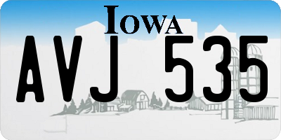 IA license plate AVJ535