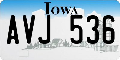 IA license plate AVJ536