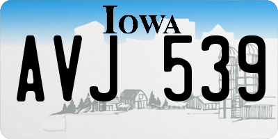 IA license plate AVJ539