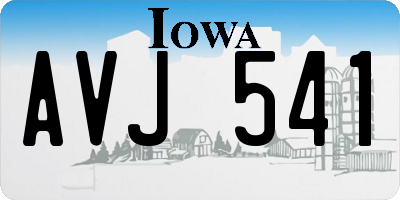 IA license plate AVJ541